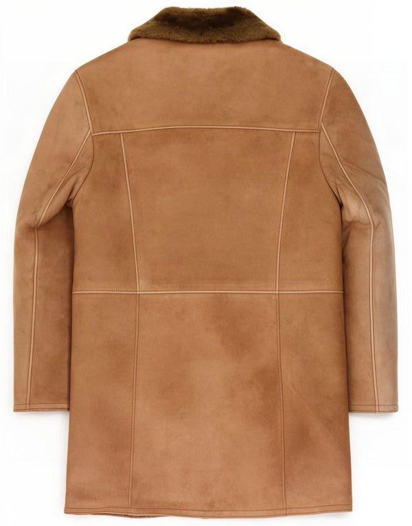 Vintage Ανδρικό Shearling Παλτό UK 40 Large Brown