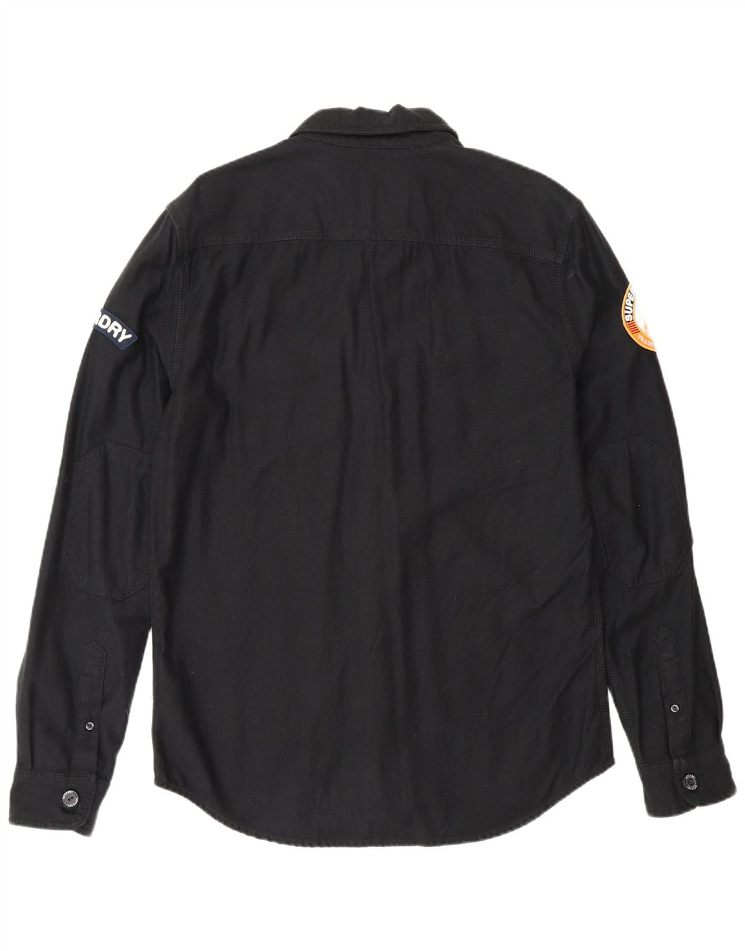 Ανδρικό στρατιωτικό πουκάμισο Superdry, μαύρο βαμβακερό