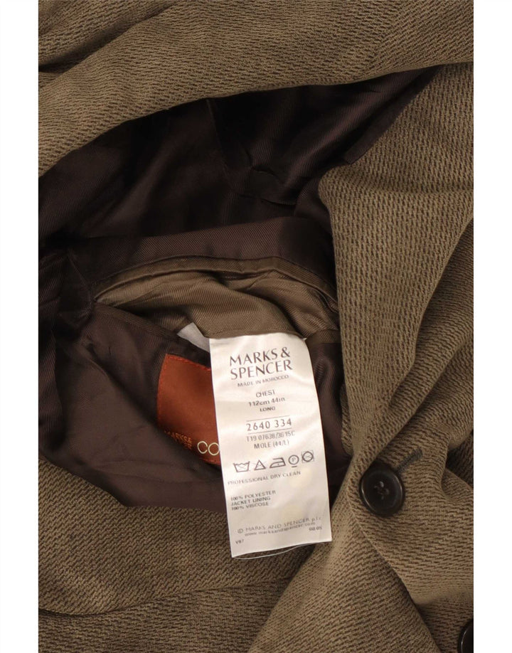 Marks & Spencer Ανδρικό σακάκι σακάκι με 3 κουμπιά UK 44 XL καφέ βισκόζη