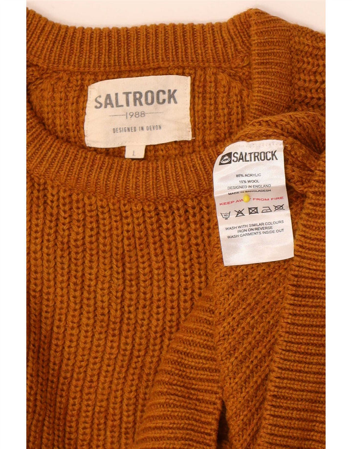 Ανδρικό πουλόβερ Saltrock Crew Neck Jumper Μεγάλο Κίτρινο Ακρυλικό