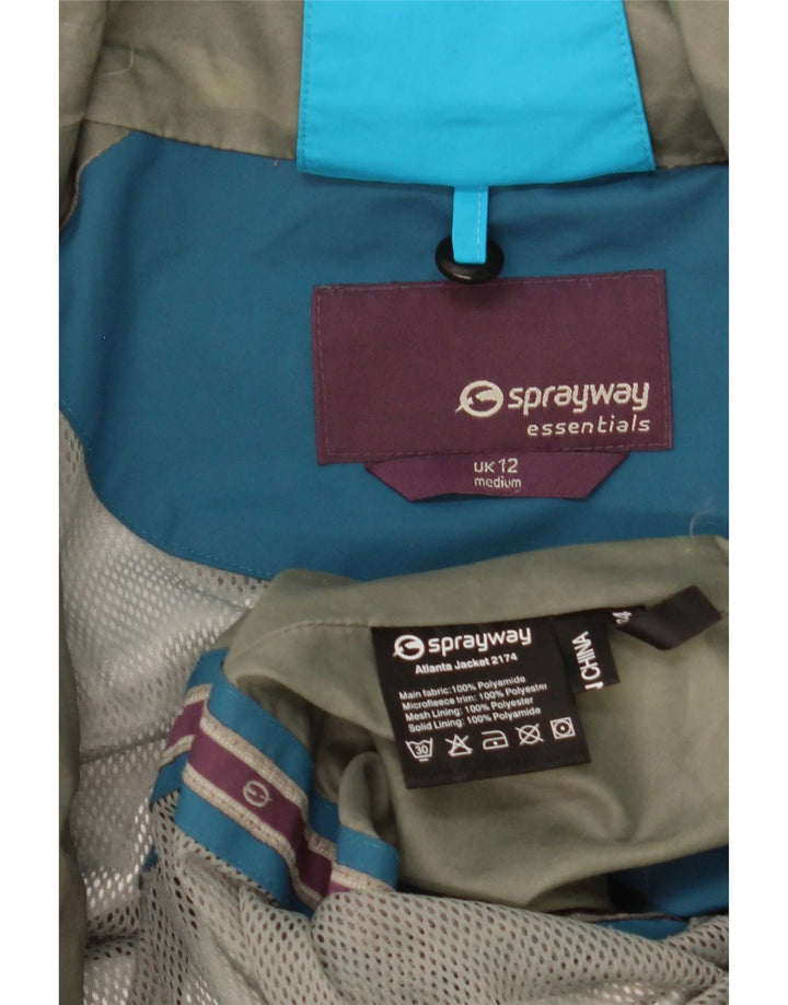 Sprayway γυναικείο μπουφάν βροχής με κουκούλα UK 12 μεσαίου μπλε χρώματος πολυαμίδιο