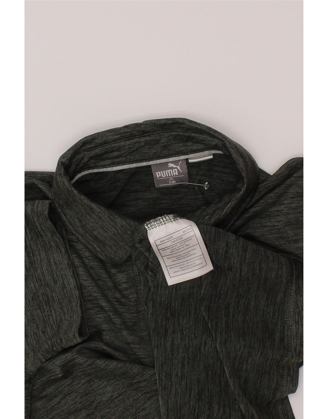 Puma Boys Polo πουκάμισο 7-8 ετών Small Green Flecked Polyester