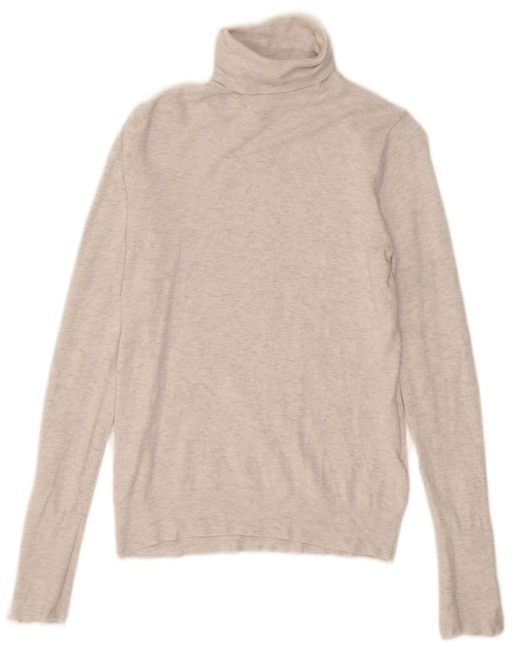 Zara Γυναικείο πουλόβερ με ρολό λαιμόκοψη UK 12 Medium Grey