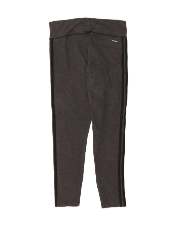 ADIDAS Womens Climalite Crop Leggings UK 12/14 Medium  Grey Polyester Vintage Adidas and Second-Hand Adidas from Messina Hembry 