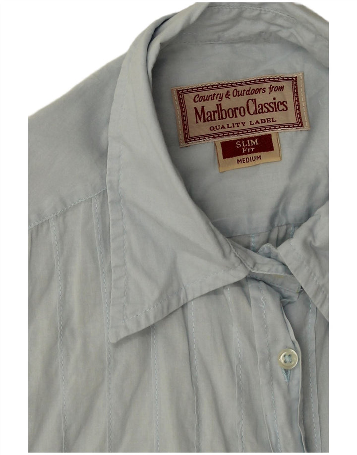 Marlboro Classics Γυναικείο αμάνικο πουκάμισο UK 14 Medium Blue