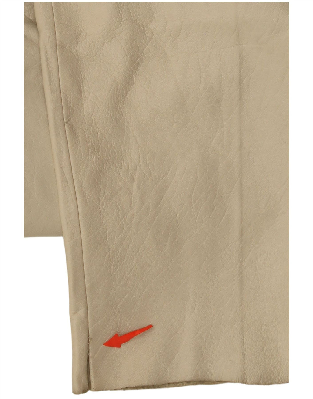 Γυναικείο δερμάτινο κωνικό παντελόνι VINTAGE W26 L30 Μπεζ