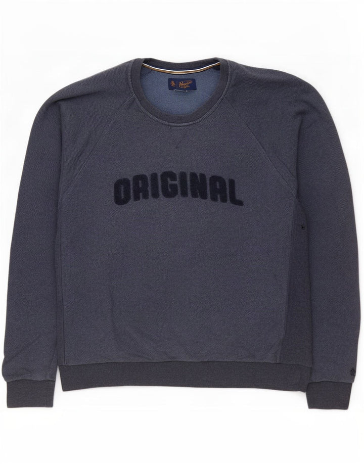 Ανδρικό γραφικό φούτερ Penguin Jumper XL Navy Blue Cotton