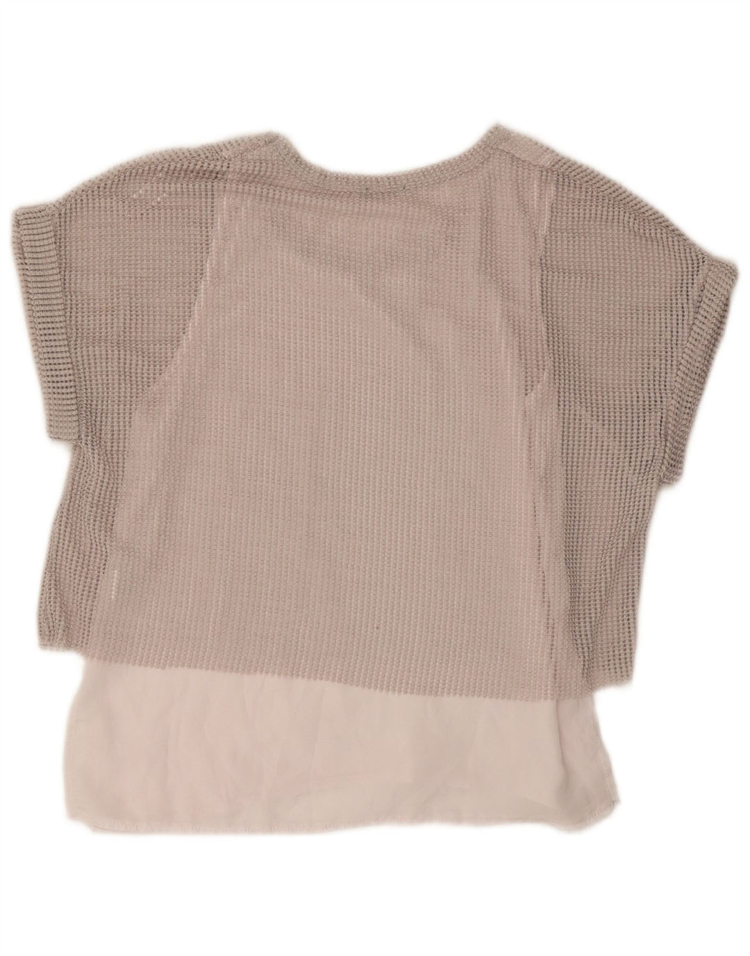 Zara Γυναικεία Μπλούζα Τοπ UK 14 Medium Grey Polyester
