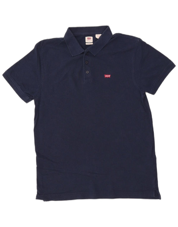 Levi's Mens Standard Polo Shirt Medium Navy Blue Cotton
