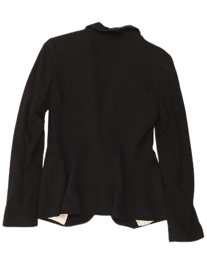 Zara Γυναικείο Μπουφάν 1 Κουμπί Blazer UK 10 Small Black