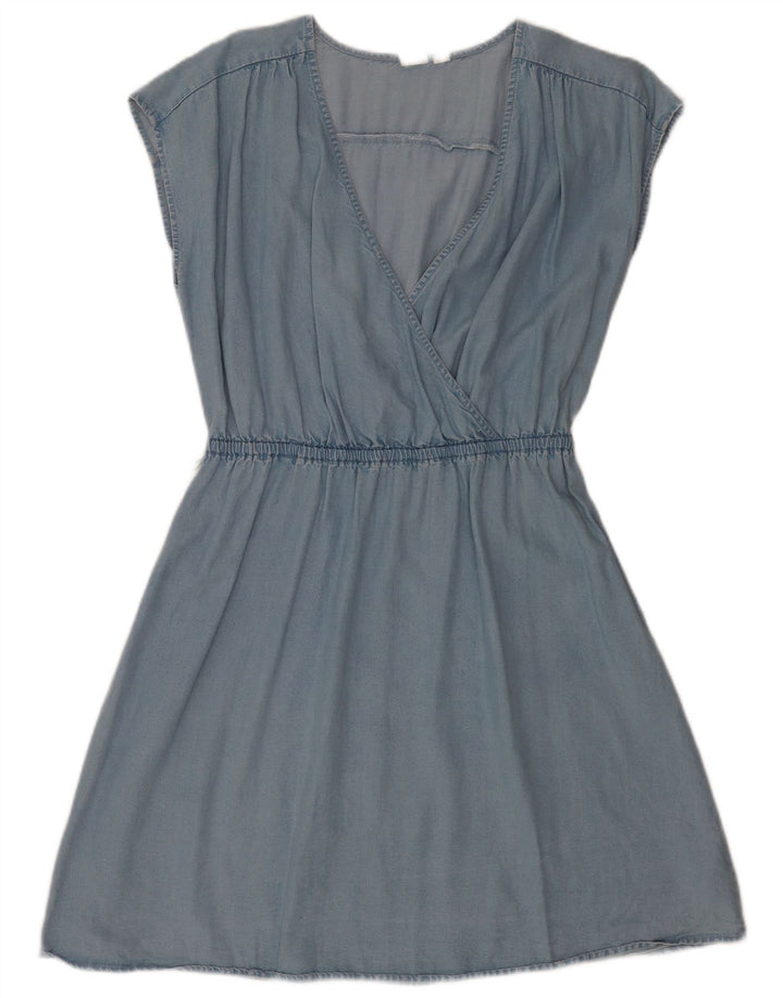 Gap Γυναικείο τζιν φόρεμα UK 10 Small Blue Lyocell
