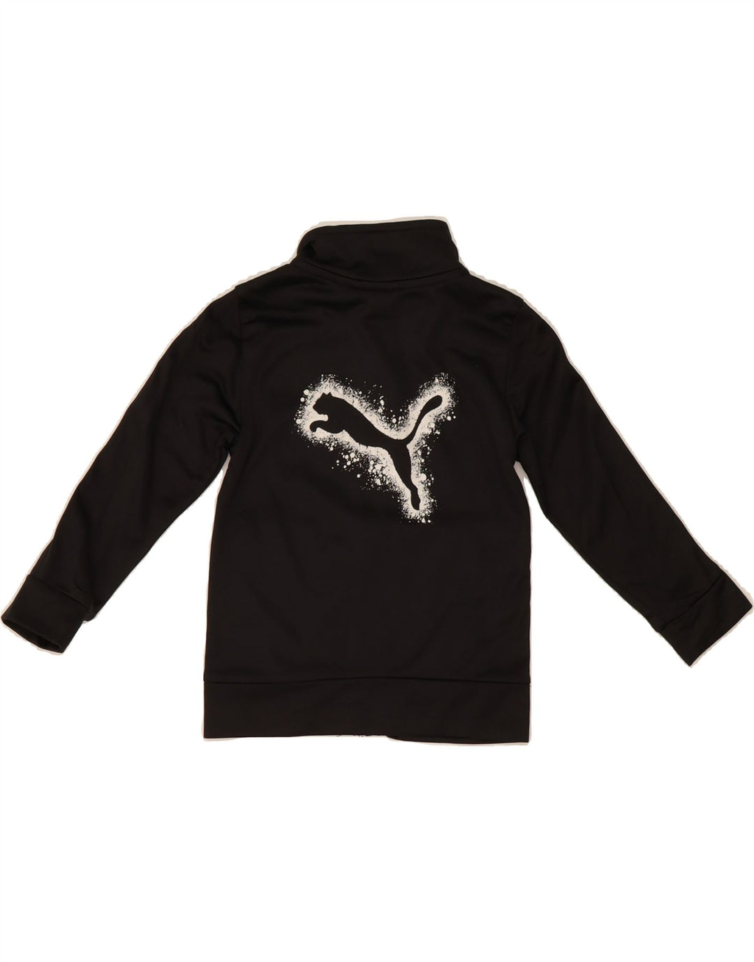 PUMA Boys Graphic Tracksuit Top Jacket 3-4 Years Black Polyester Vintage Puma and Second-Hand Puma from Messina Hembry 