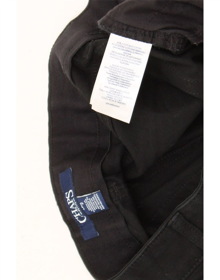 Chaps Γυναικείο ίσιο casual παντελόνι US 4 Small W27 L27 Μαύρο βαμβακερό