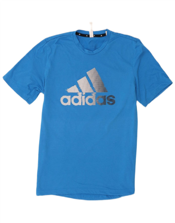 Ανδρικό γραφικό T-Shirt Adidas Aeroready Top Medium Blue Polyester