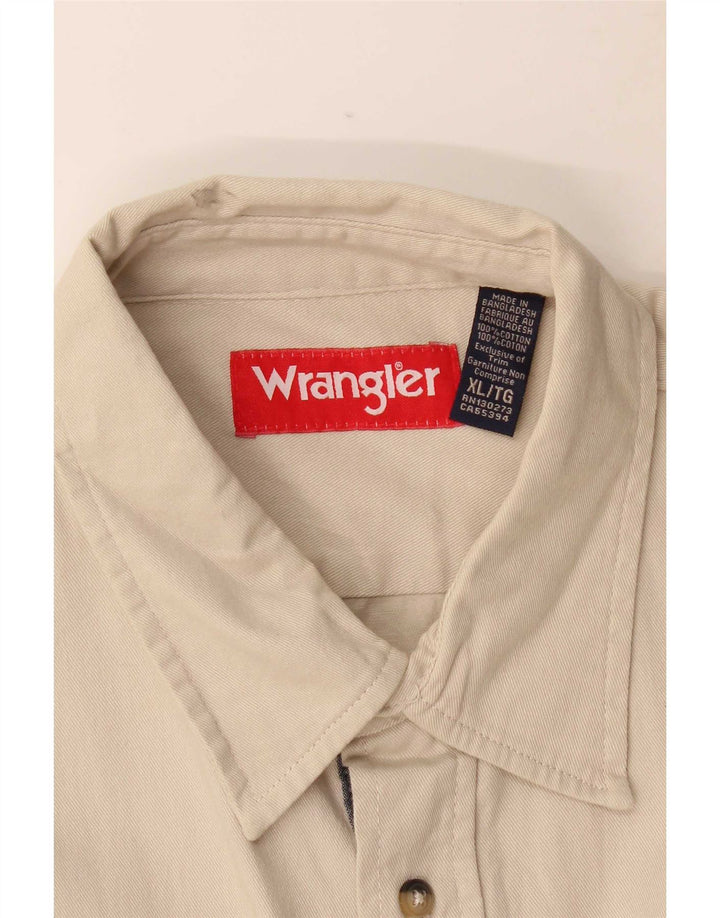 Ανδρικό πουκάμισο Wrangler XL Μπεζ βαμβακερό