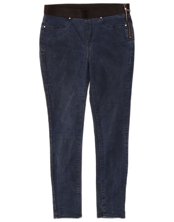KAREN MILLEN Γυναικεία Jegging Τζιν UK 12 Medium W28 L28 Navy Blue Cotton