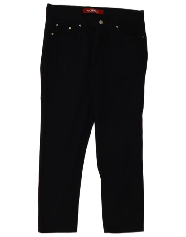 CARRERA Mens Straight Casual Trousers W34 L26 Navy Blue Cotton