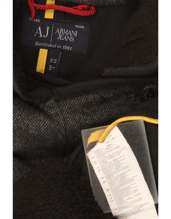 Armani Jeans Γυναικείο παλτό μπιζελιού UK 16 Large Grey Flecked Polyester
