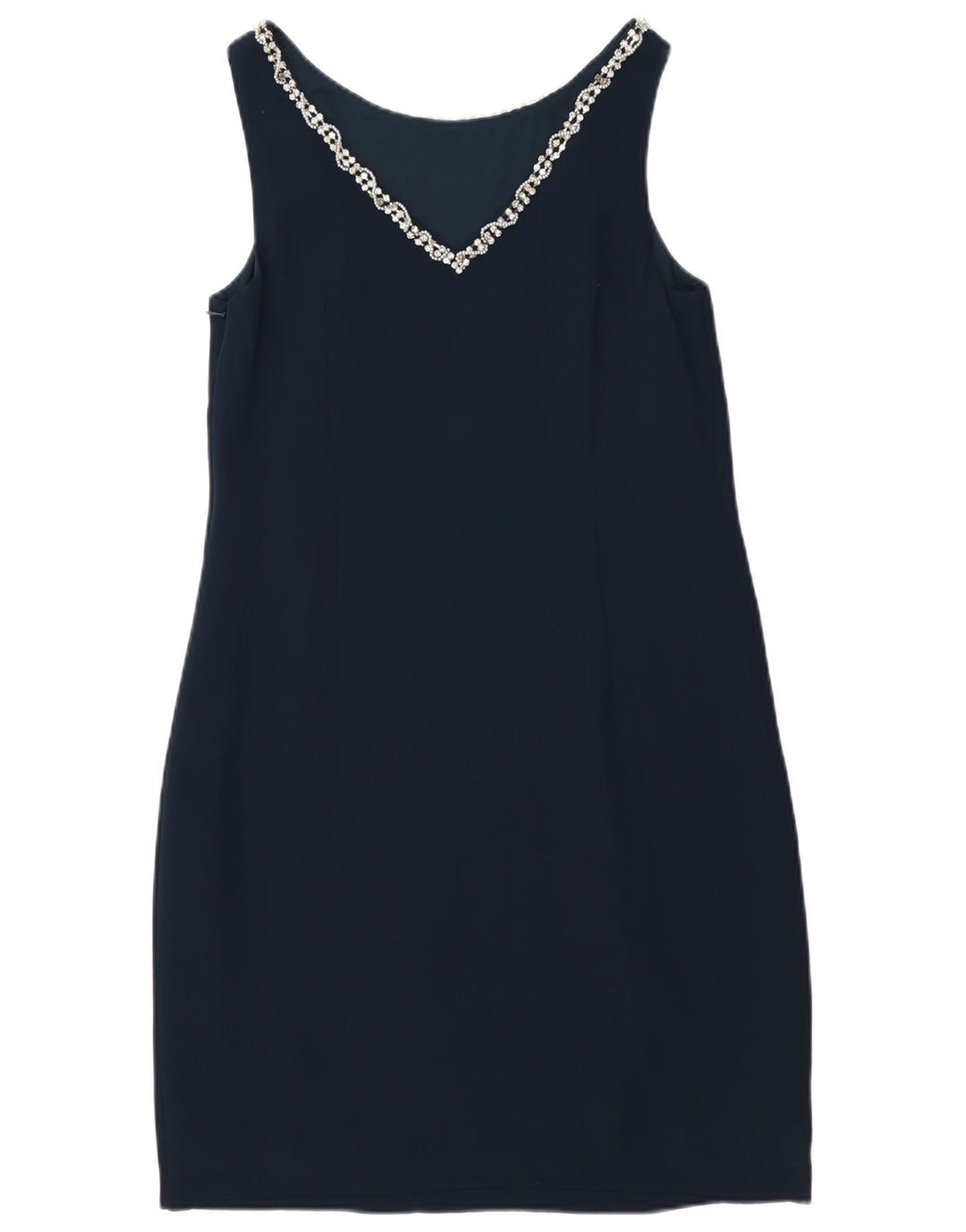 Γυναικείο αμάνικο φόρεμα MONSOON UK 10 Small Navy Blue Viscose