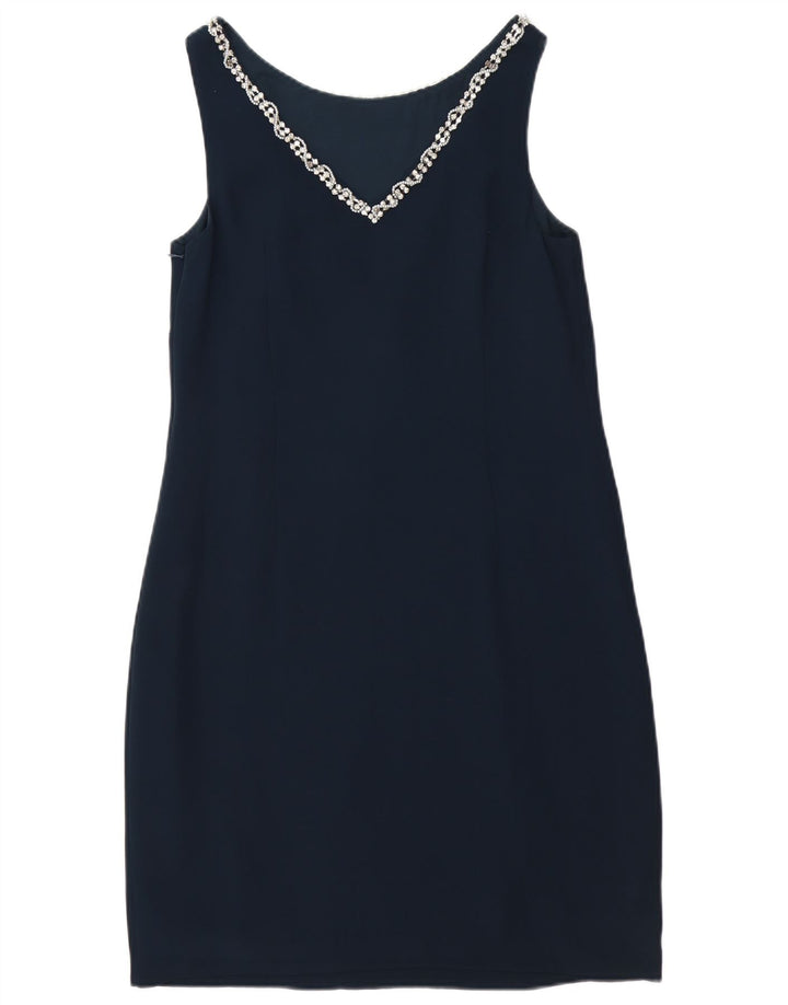 Γυναικείο αμάνικο φόρεμα MONSOON UK 10 Small Navy Blue Viscose