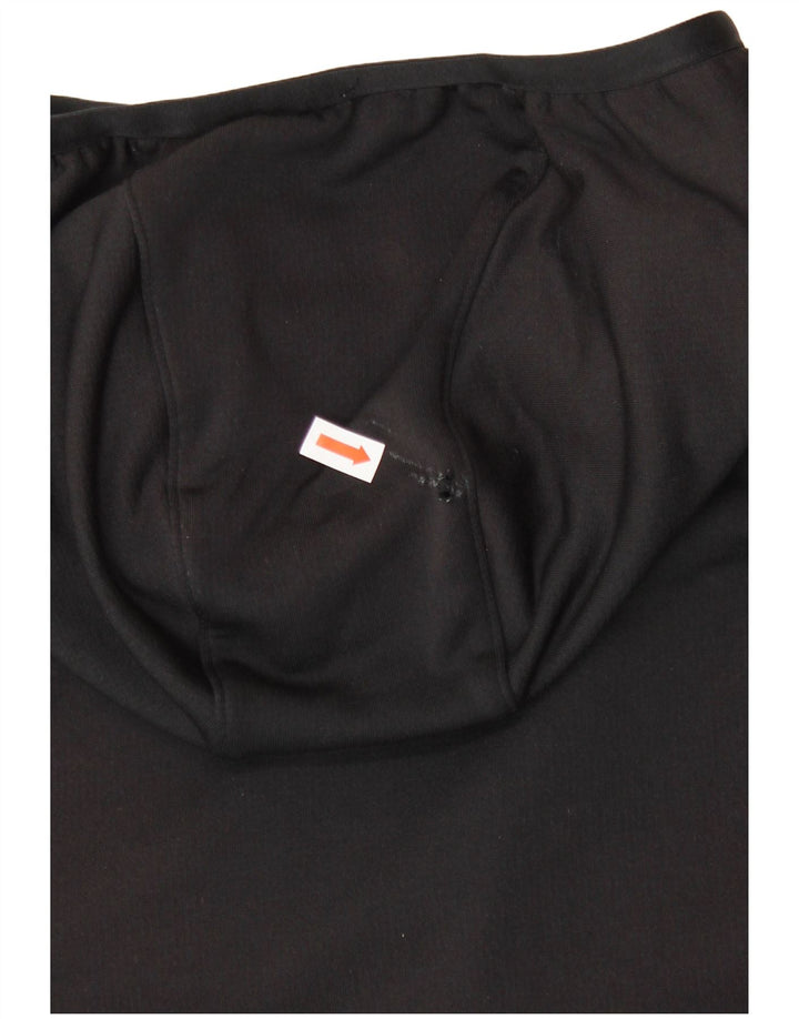ADIDAS Womens Zip Hoodie Sweater UK 14 Large  Black Polyester