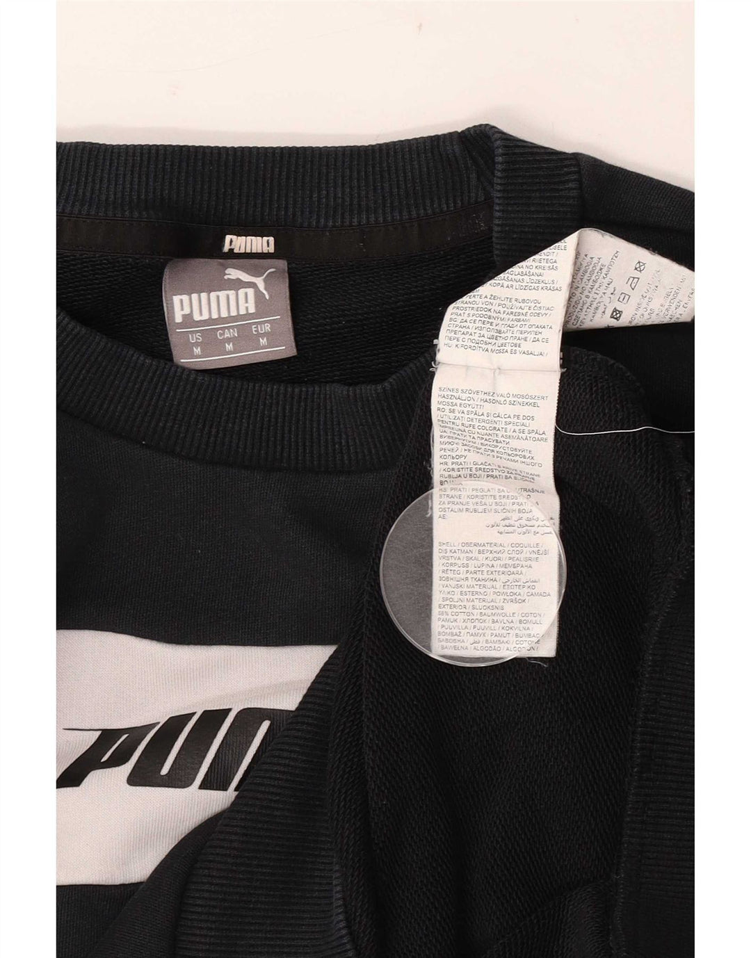 Ανδρικό φούτερ Puma Jumper, μεσαίο μαύρο χρώμα, βαμβακερό