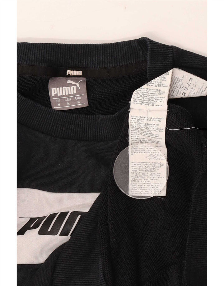 Ανδρικό φούτερ Puma Jumper, μεσαίο μαύρο χρώμα, βαμβακερό