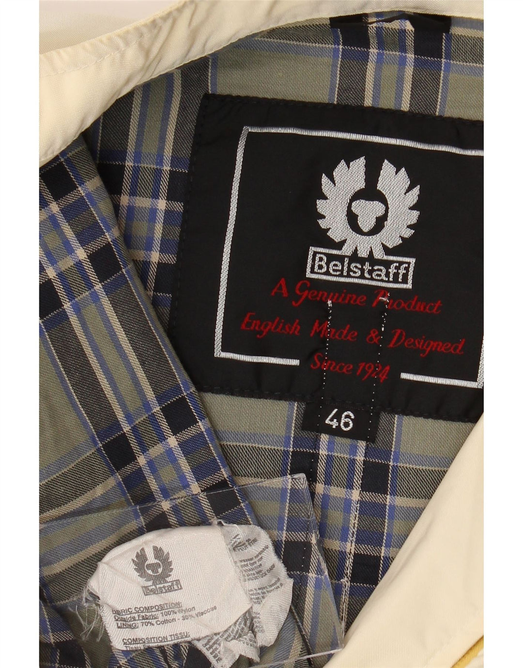 Γυναικείο Biker Jacket Belstaff IT 46 Large Off White Nylon