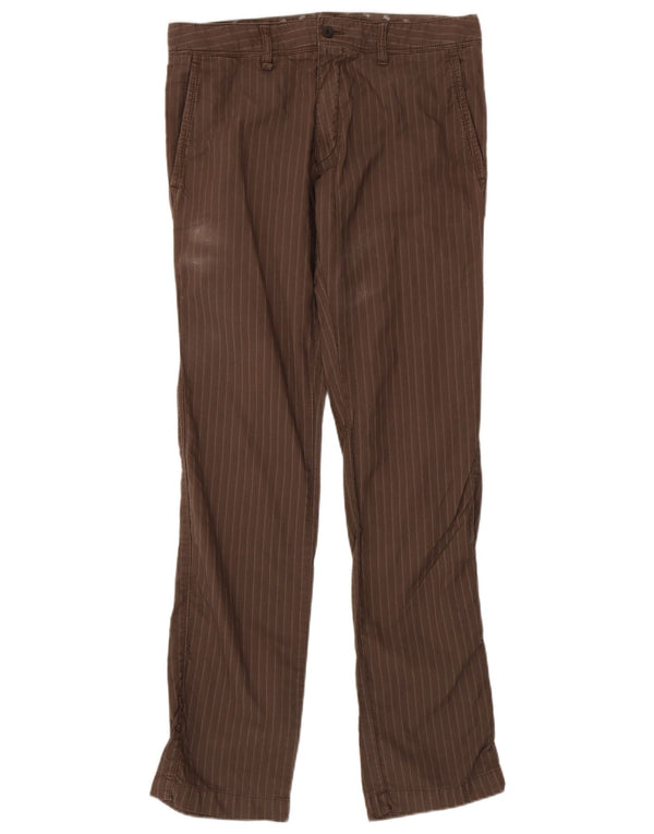 Ανδρικό ίσιο παντελόνι Chino Hugo Boss W32 L34 Καφέ βαμβακερό ψαροκόκκαλο