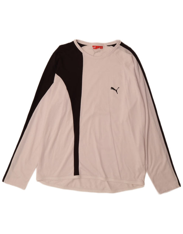 Puma Ανδρικό μακρυμάνικο XL Λευκό Colourblock
