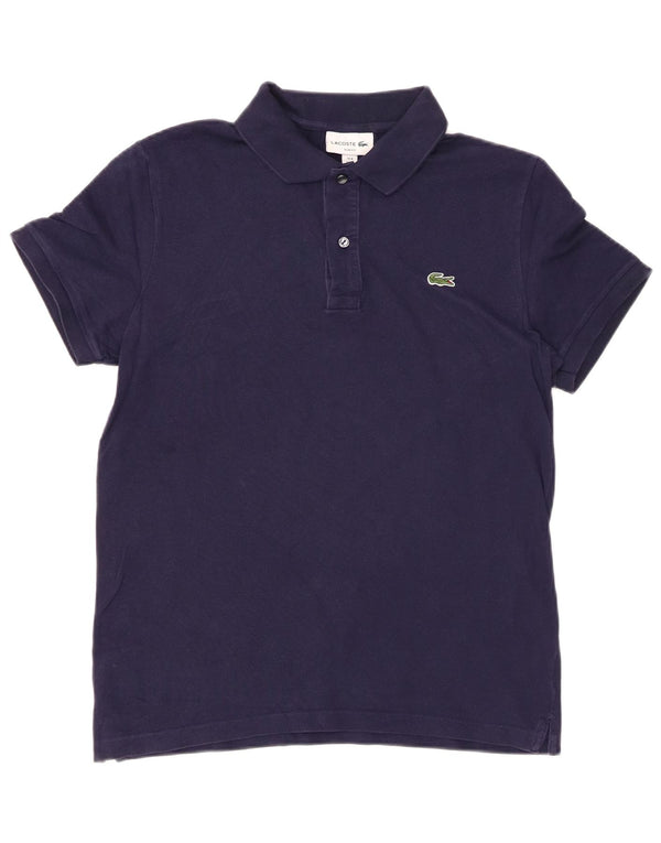 LACOSTE Ανδρικό πουκάμισο Polo Slim Fit, Μέγεθος 4, Βαμβακερό μεσαίο Navy Blue