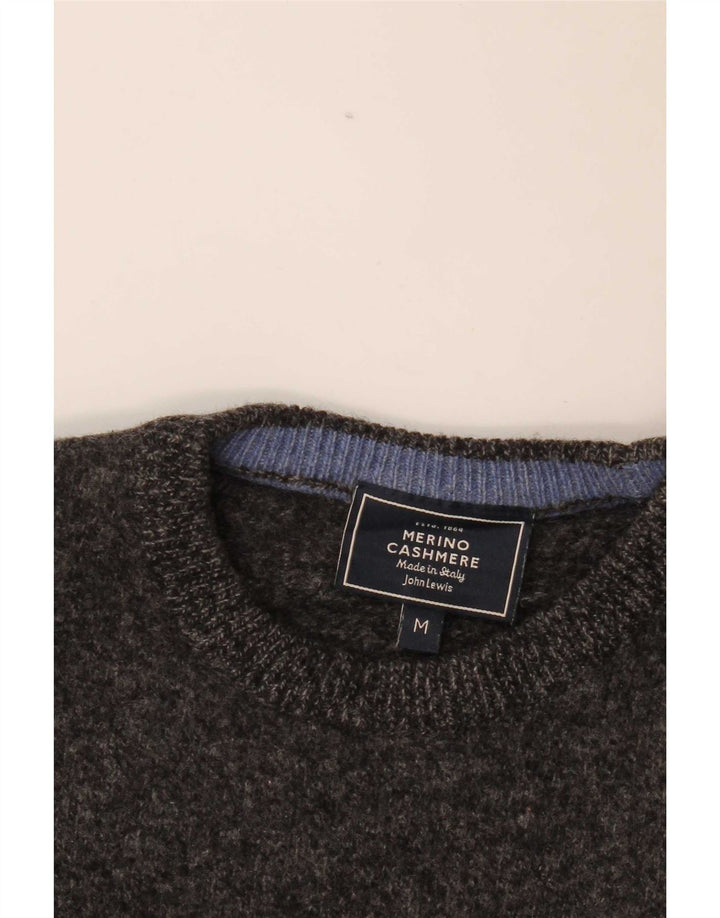 John Lewis Γυναικείο πουλόβερ με λαιμόκοψη UK 14 Medium Grey Lambswool