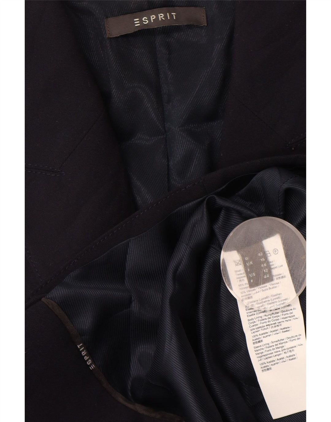 Esprit Γυναικείο μπουφάν blazer UK 16 Large Navy Blue Polyester