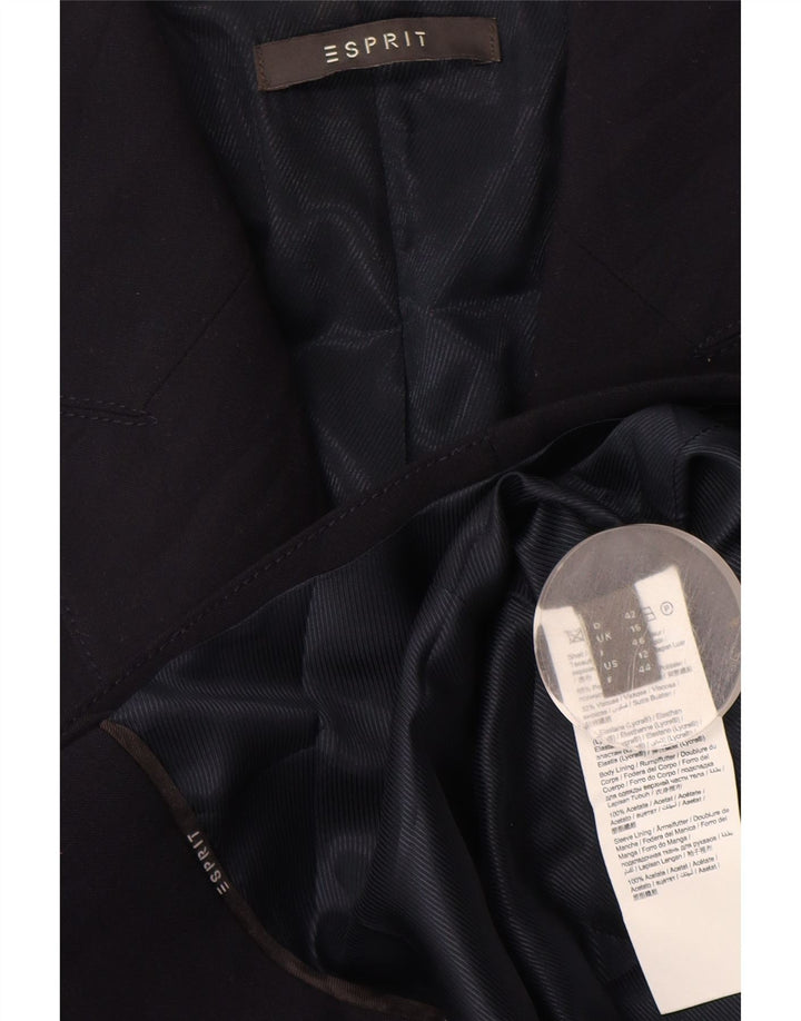 Esprit Γυναικείο μπουφάν blazer UK 16 Large Navy Blue Polyester