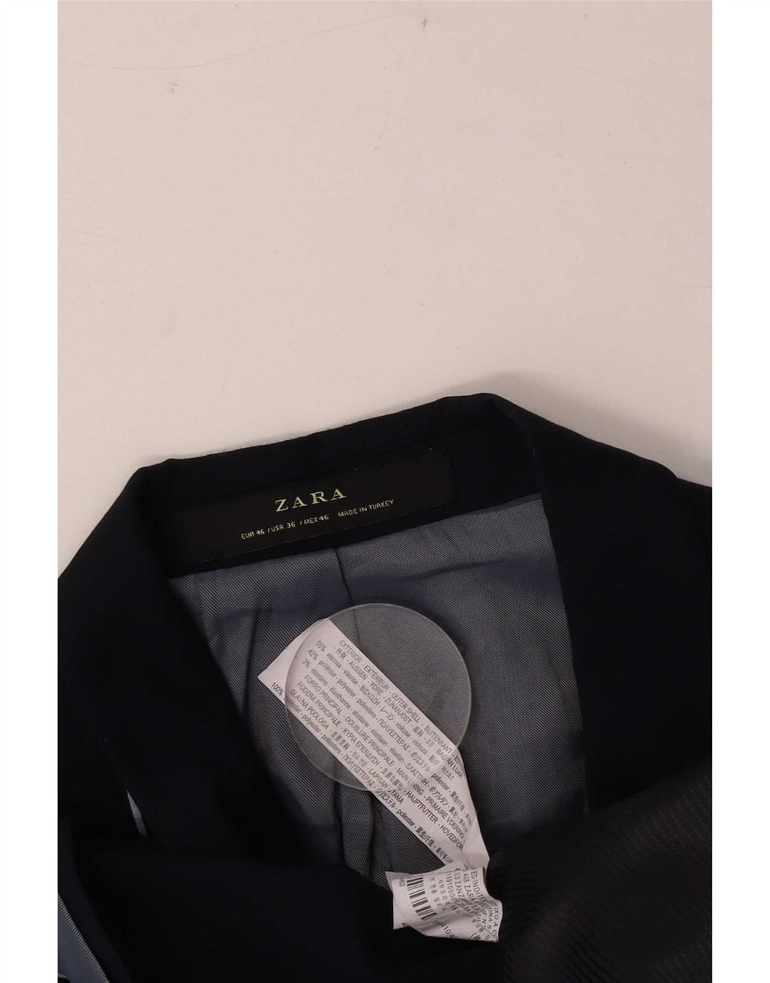 Zara Ανδρικό μπουφάν σακάκι με 2 κουμπιά EU 46 Small Navy Blue Viscose