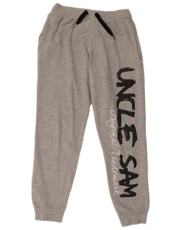 Uncle Sam Mens Graphic αθλητική φόρμα παντελόνι Joggers Large Grey Flecked