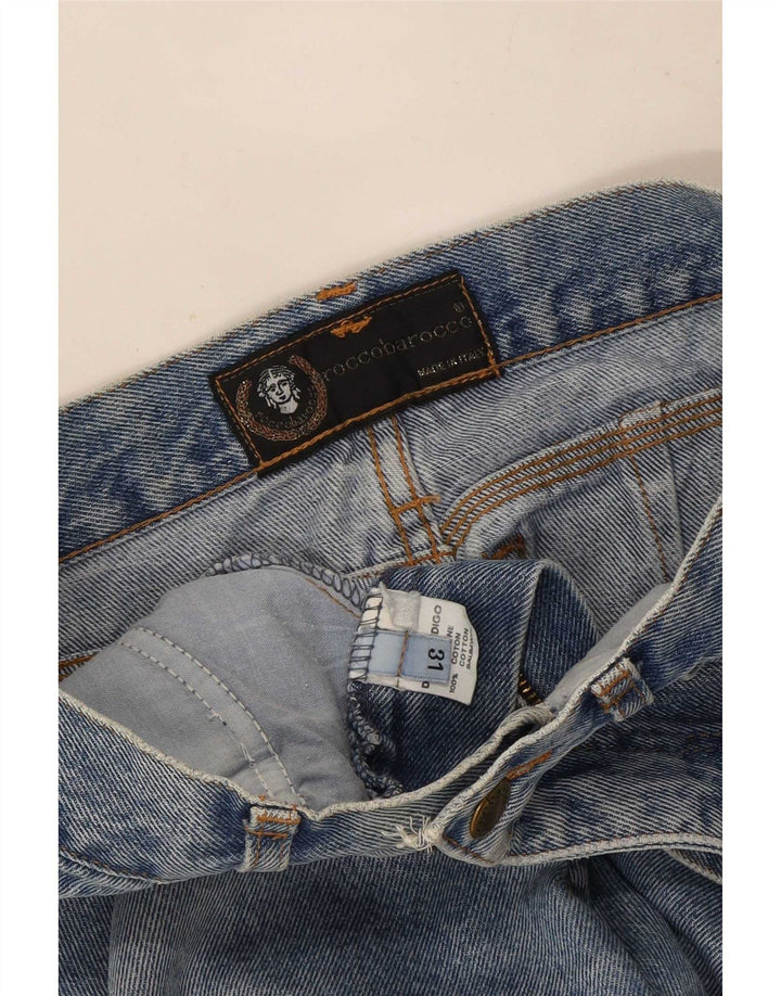 Roccobarocco Γυναικείο Cropped Jeans W31 L25 Μπλε βαμβακερό