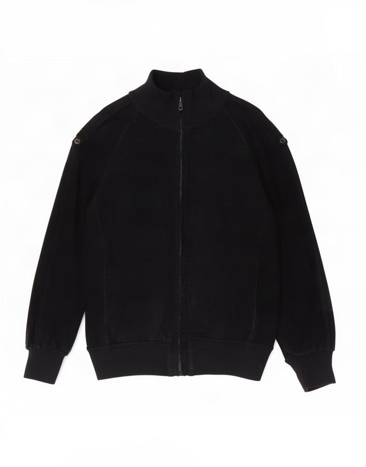 Vintage Ανδρικό Suede Bomber Jacket UK 36 Small Navy Blue