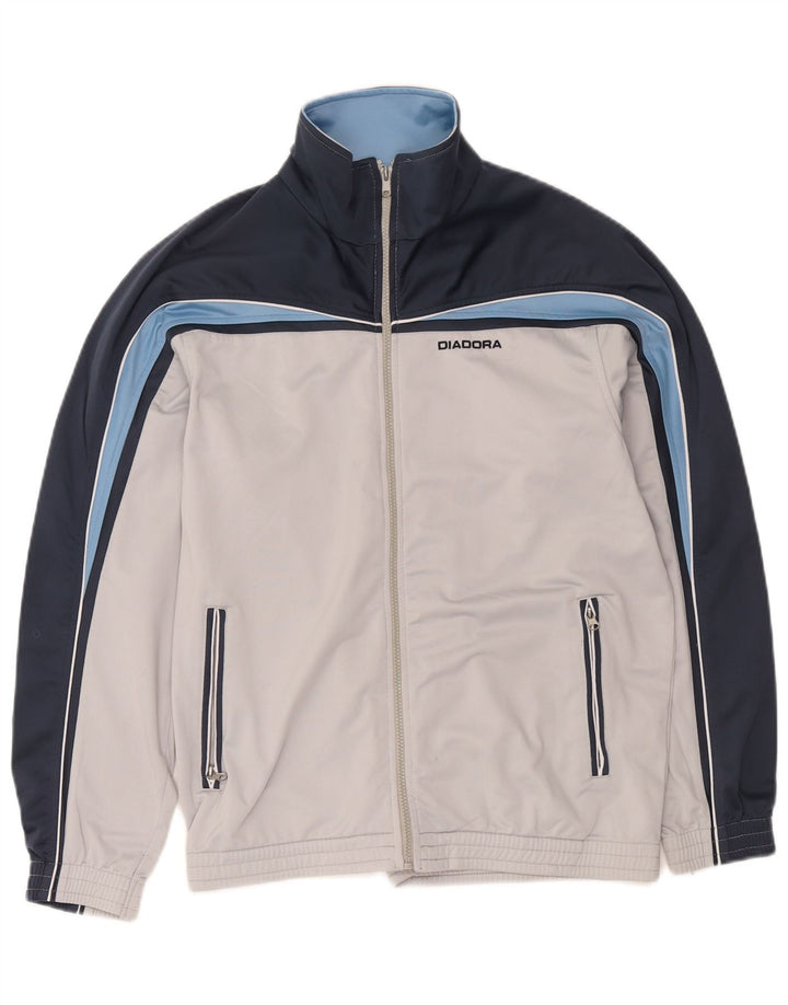 Ανδρική φόρμα Diadora Top Jacket UK 40 Medium Grey Colourblock Polyester