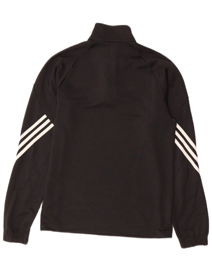 Ανδρική φόρμα αθλητικής φόρμας ADIDAS Climalite με φερμουάρ πουλόβερ τοπ Small Black