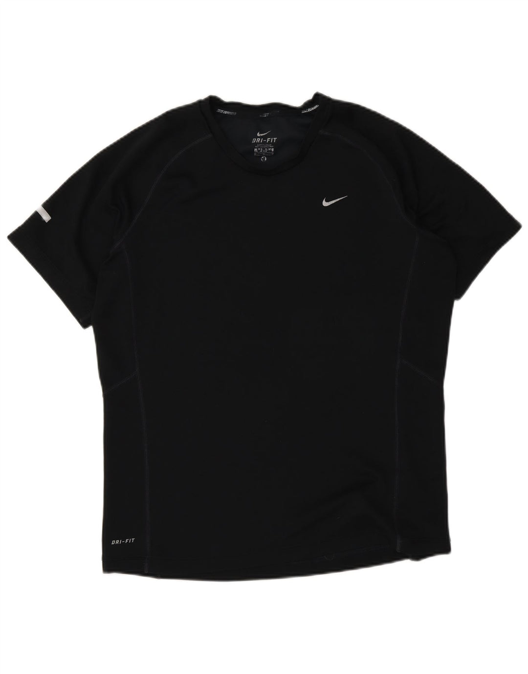 Ανδρικό T-Shirt Nike Dri Fit Top από μεσαίο μαύρο πολυεστέρα