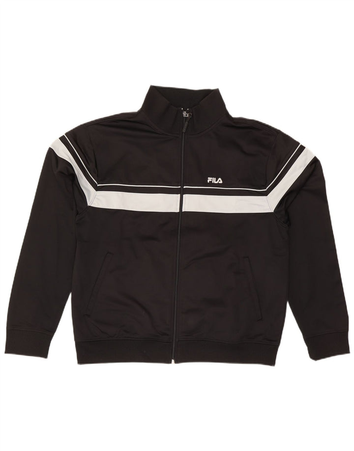Ανδρική αθλητική φόρμα Fila Top Jacket Μεγάλο Μαύρο Χρώμα Πολυεστέρας