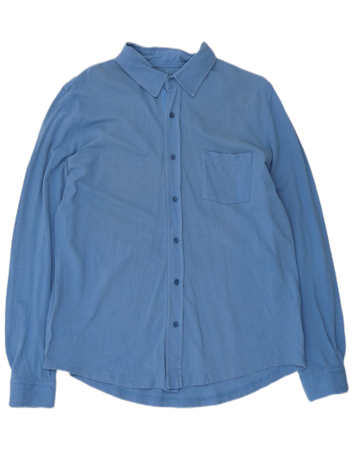 Ανδρικό πουκάμισο Massimo Dutti XL Μπλε βαμβακερό