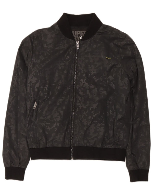 Γυναικεία αθλητική φόρμα Superdry Top Jacket UK 14 Medium Black Camouflage