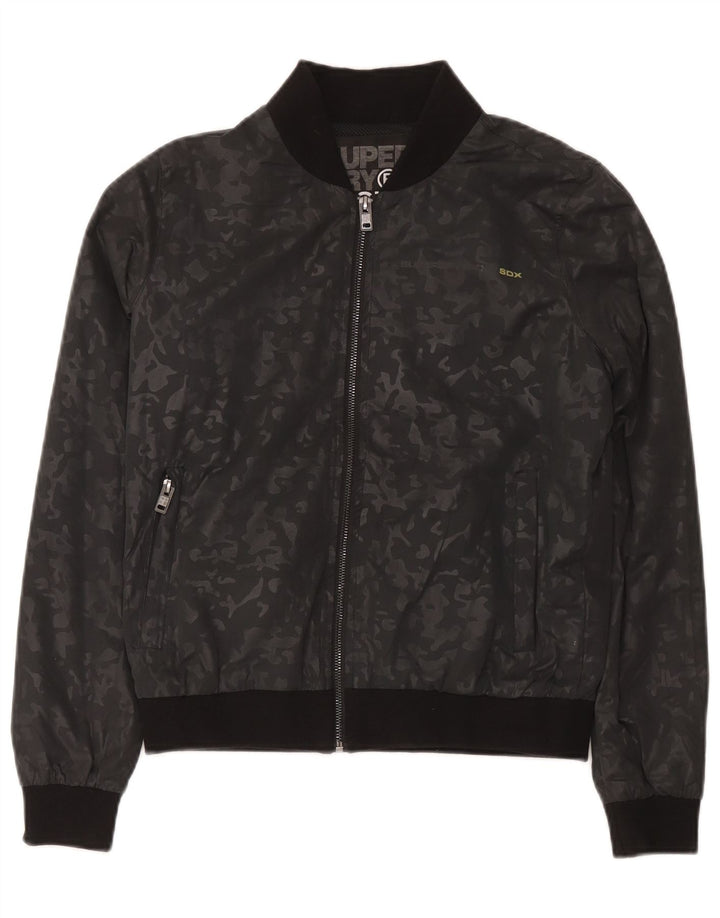 Γυναικεία αθλητική φόρμα Superdry Top Jacket UK 14 Medium Black Camouflage