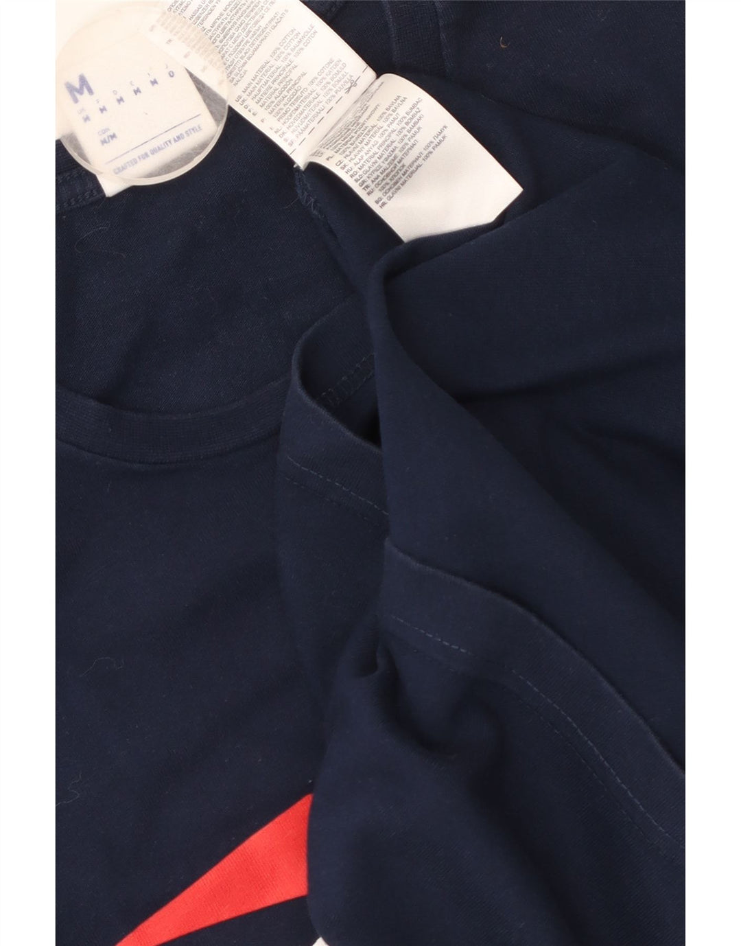 Ανδρικό γραφικό T-Shirt Reebok Top από μεσαίο μπλε ναυτικό βαμβακερό