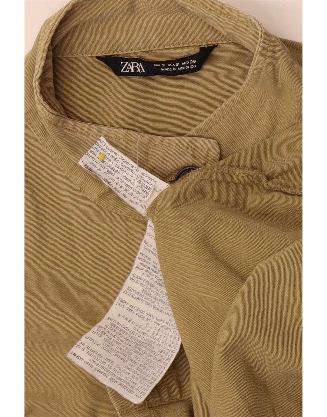 Zara Γυναικείο Στρατιωτικό Μπουφάν UK 10 Small Khaki Cotton