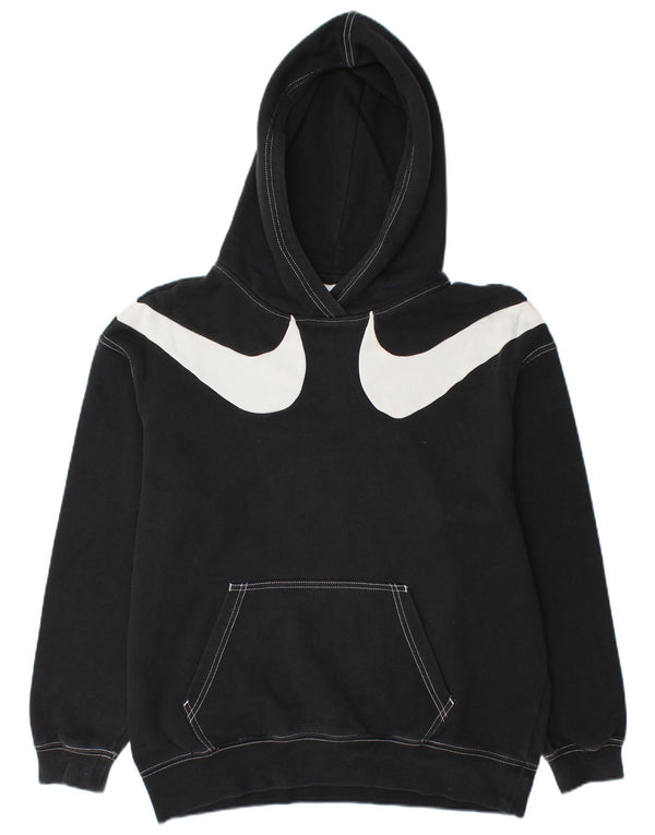 NIKE Mens Graphic Loose Fit Hoodie Jumper XS Black Cotton