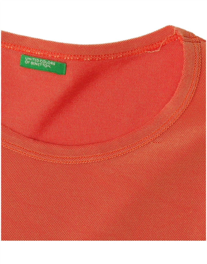 Benetton Γυναικείο T-Shirt Top UK 12 Medium Orange