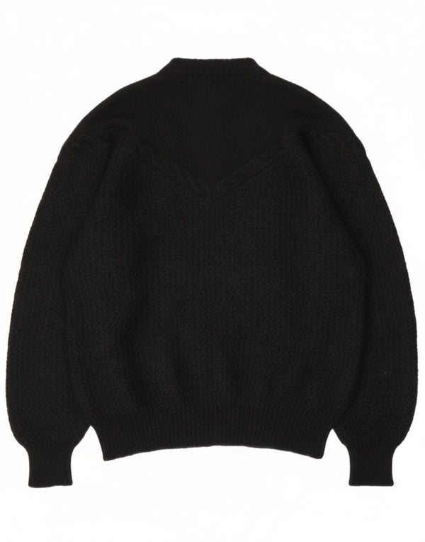 Vintage Γυναικεία Ζακέτα πουλόβερ IT 48 XL Μαύρο Μοχέρ